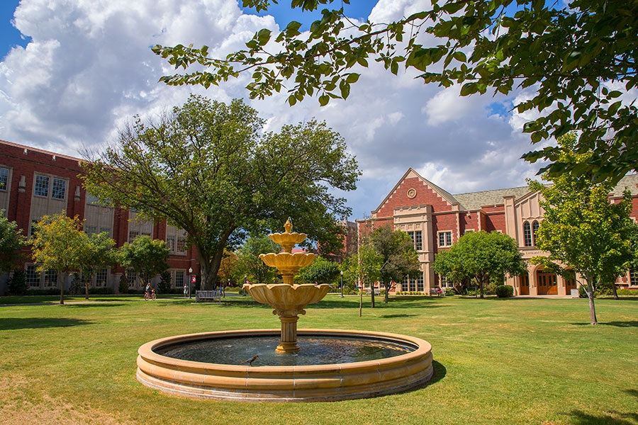 Wagner Hall fountain.