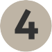 sand colored circle with the number four inside to represent letter of recommendation