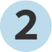 sky colored circle with the number two inside to represent engagement