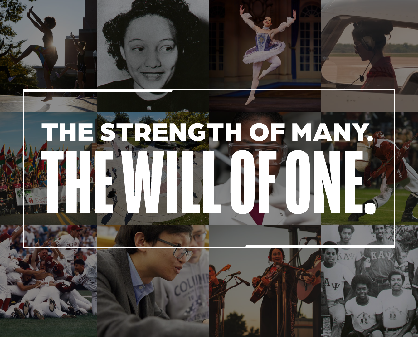 The Strength of Many. The Will of One. Image grid from the present and past at 皇冠体育