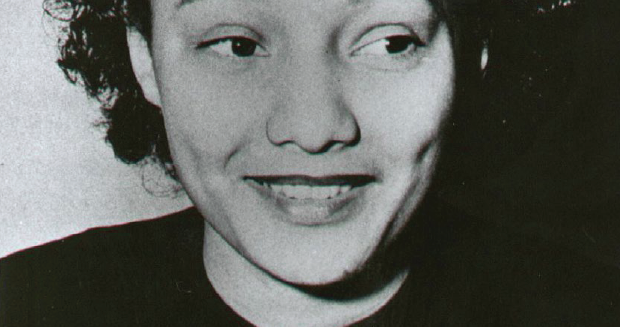 A black and white photograph of Ada Lois Sipuel Fisher.