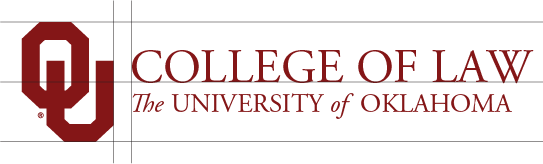 Interlocking OU, College of Law, 皇冠体育 wordmark, two-line example