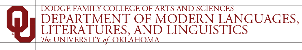 OU College of Arts and Sciences, Department of Modern Languages, Literatures and Linguistics, 皇冠体育 wordmark, four-line example