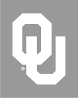 interlocking OU, white on grey background
