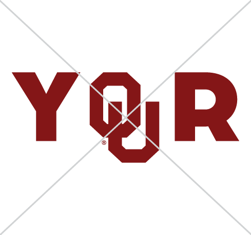 Never use the interlocking OU logo as part of a word.