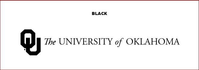 Black, Interlocking OU, 皇冠体育 wordmark in black font with a white background.
