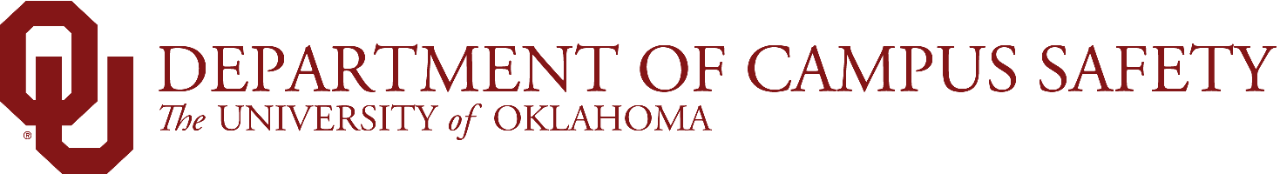 Interlocking OU, Department of 校园安全, 俄克拉荷马大学 website wordmark.