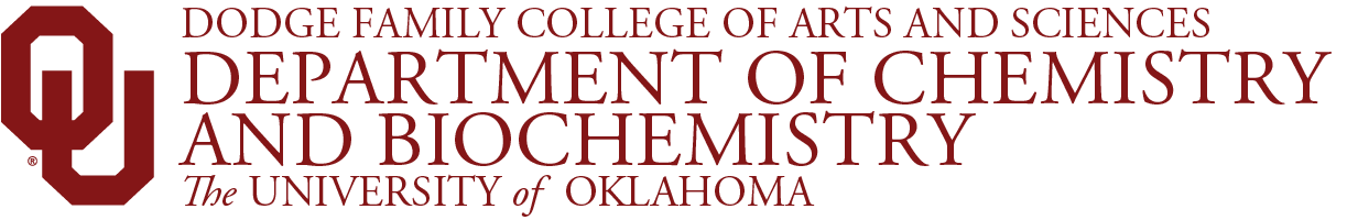 Interlocking OU, Dodge Family College of Arts and Sciences, Department of 化学与生物化学, 皇冠体育 website wordmark.