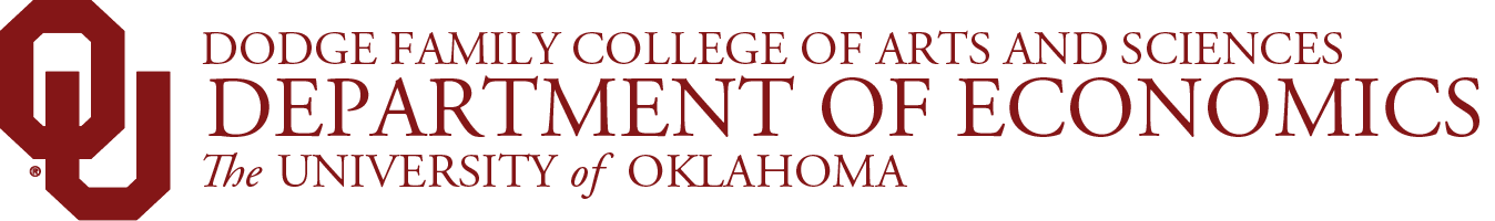 Interlocking OU, Dodge Family College of Arts and Sciences, Department of 经济学, 皇冠体育 website wordmark.