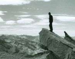 Photo of Ken Taylor at summit of Columbine Peak, Sierra Nevada, 1960. 