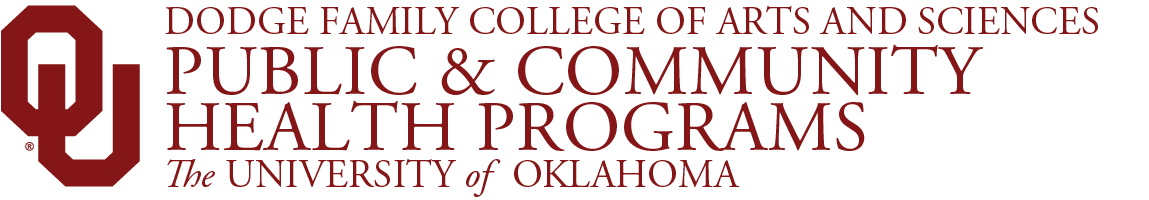 Interlocking OU, Dodge Family College of Arts and Sciences, Public & 社区健康计划, 皇冠体育 website wordmark.