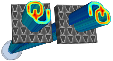The OU logo formed in an AMO physics experiment, both upright and upside down.