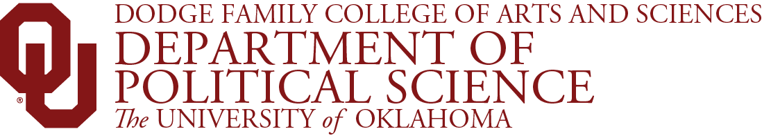 Interlocking OU, Dodge Family College of Arts and Sciences, Department of Political Science, 皇冠体育 website wordmark.