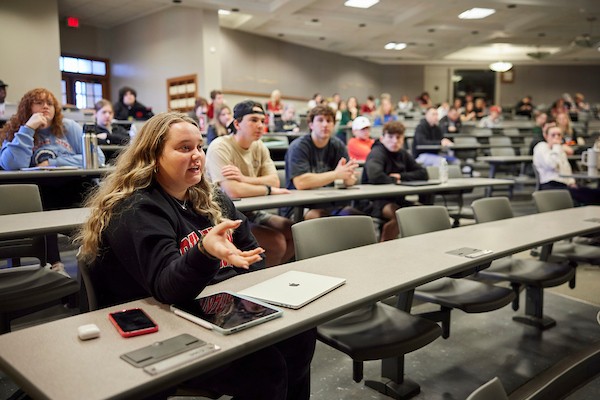Students in a classroom.