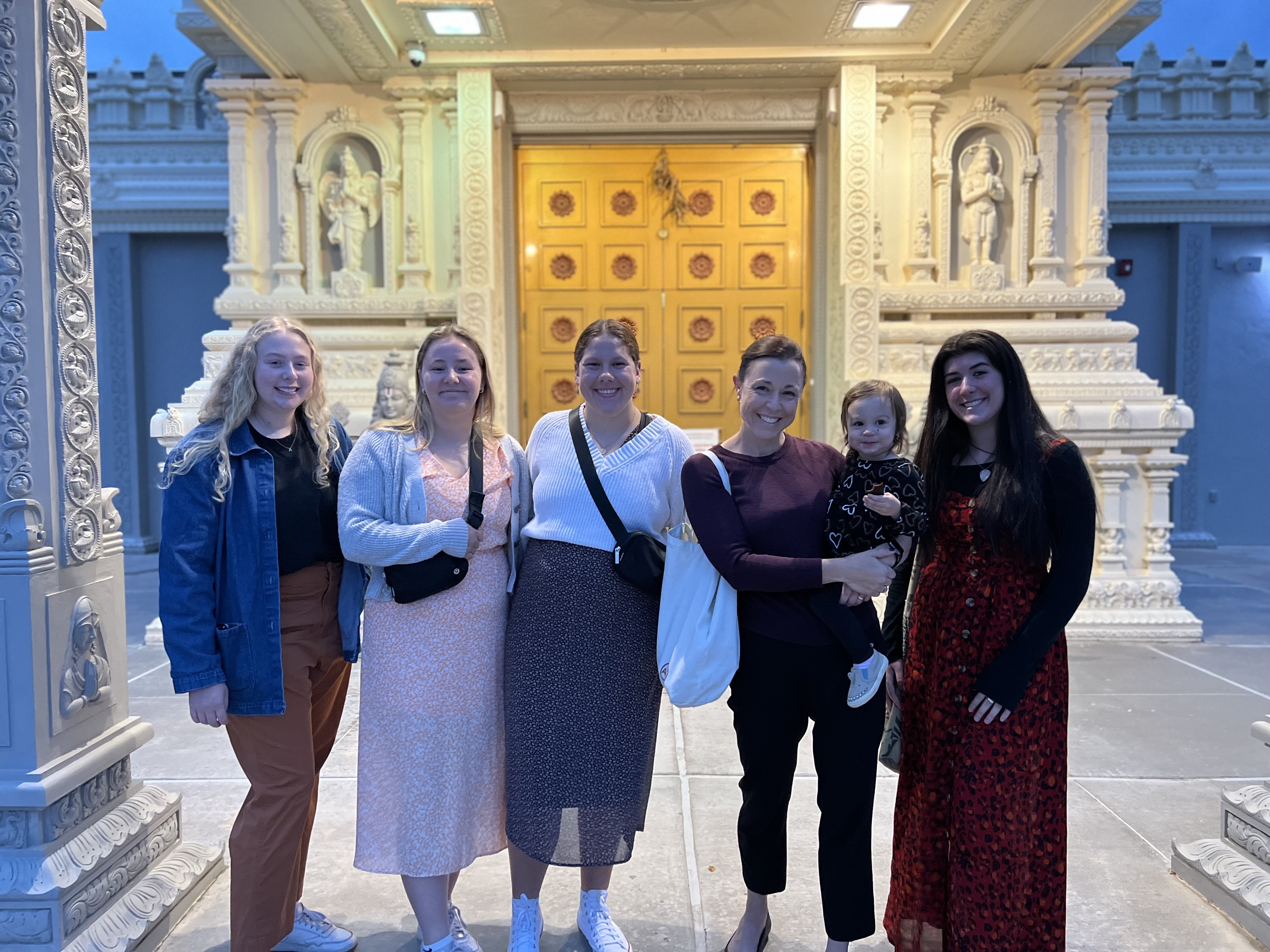 Prof. Moodie and students attend Diwali