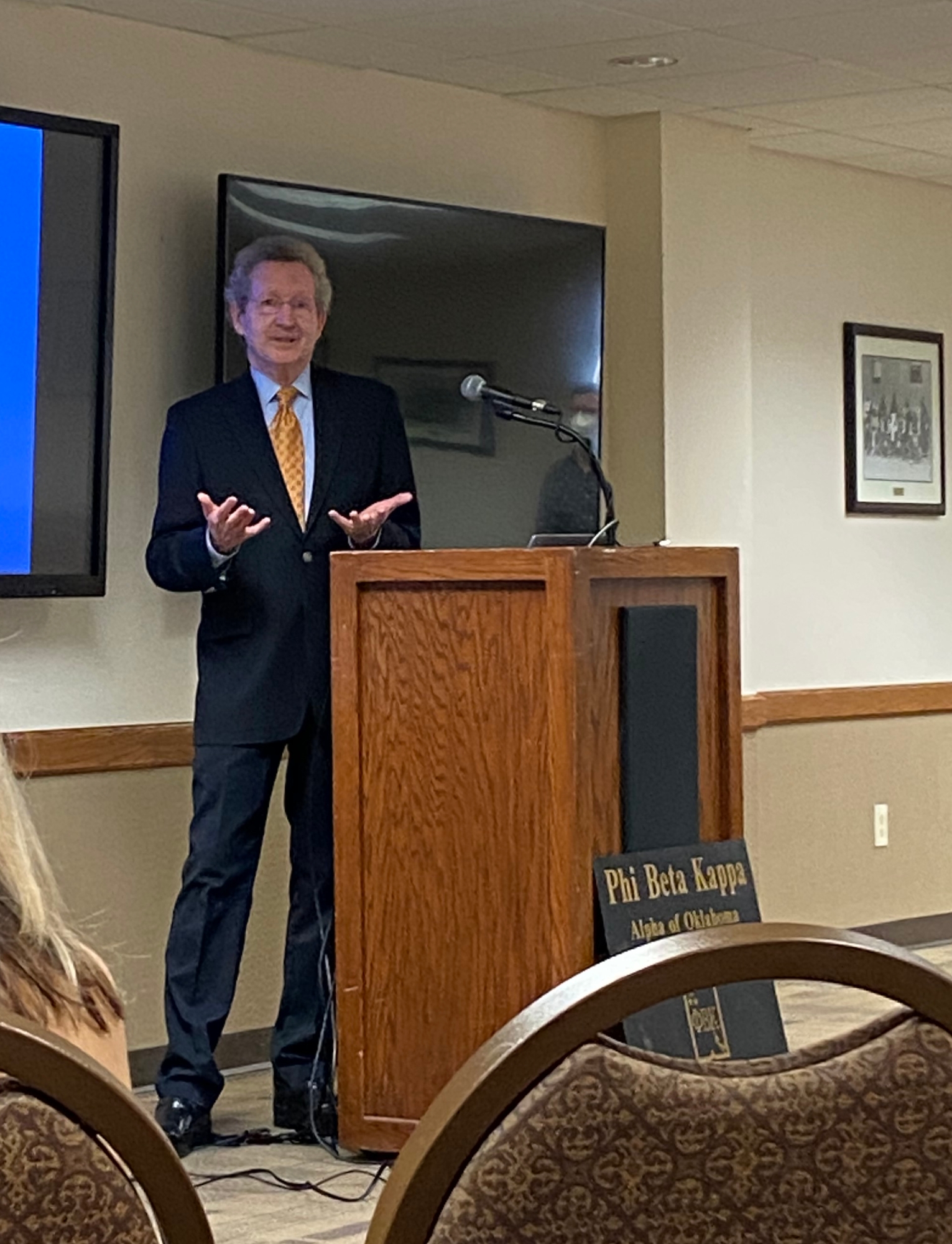 Photo of Donal Lopez, Ph.D. giving a lecture