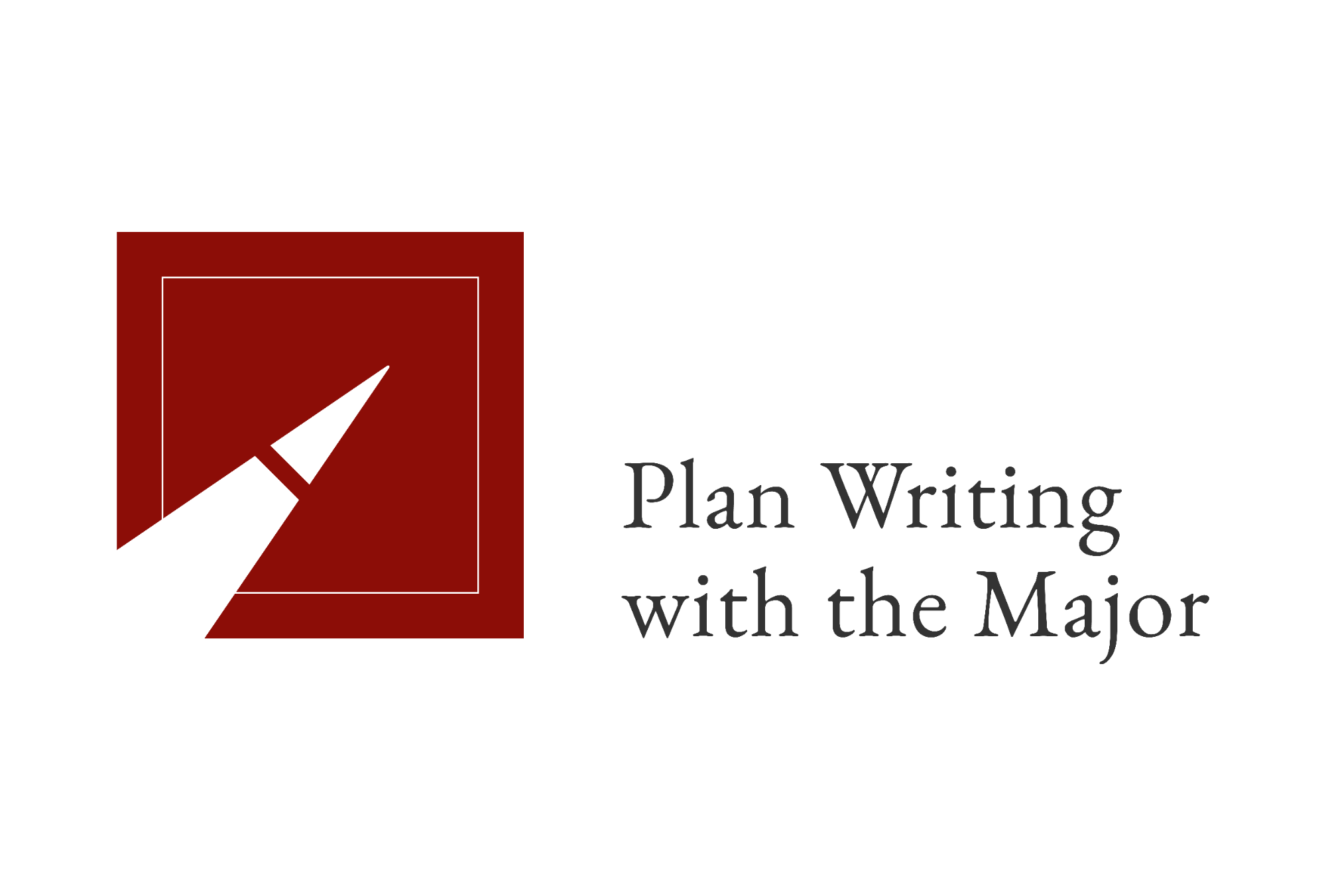 Pencil with red background and text