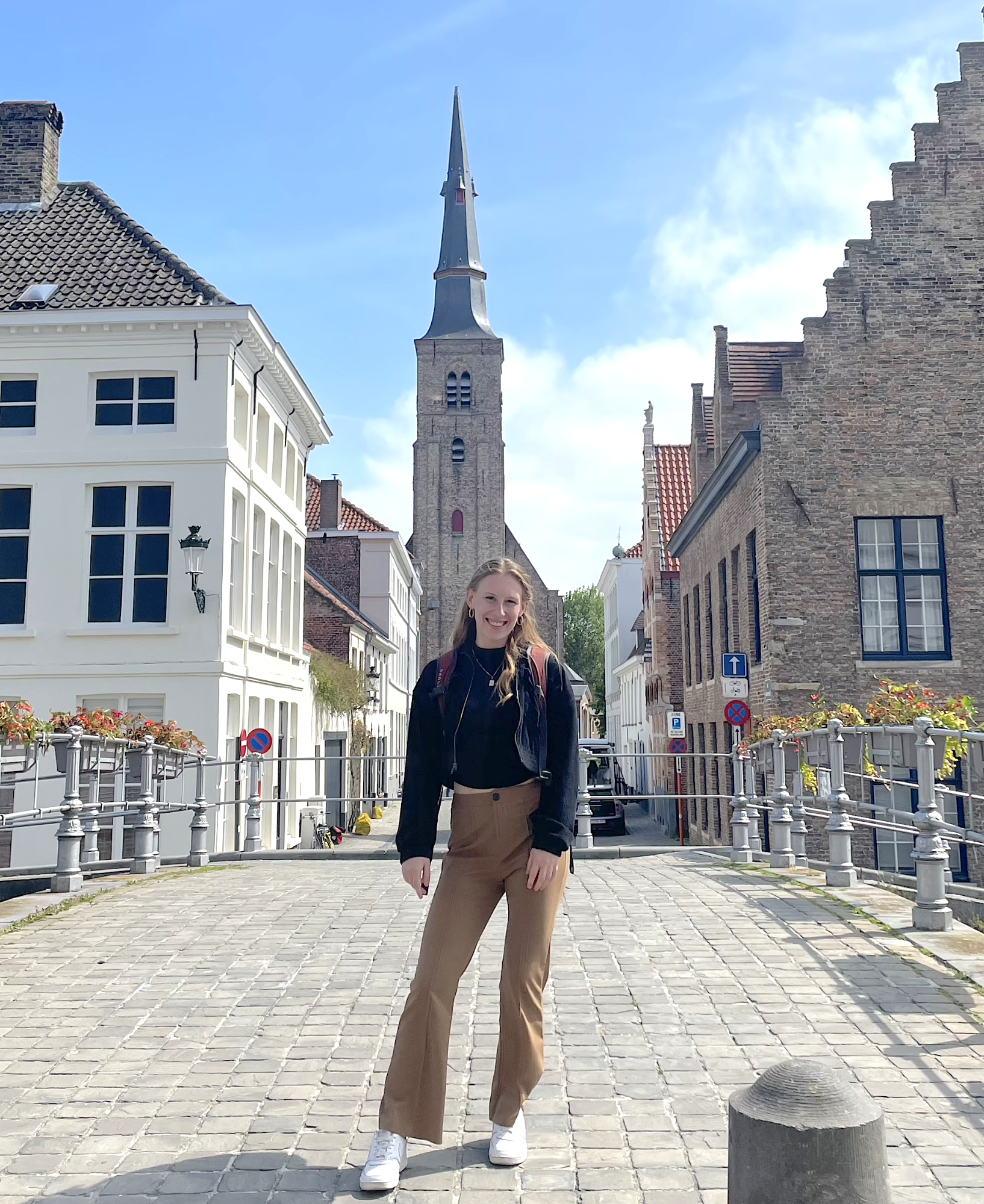CIS student Jackie Gibson in Belgium