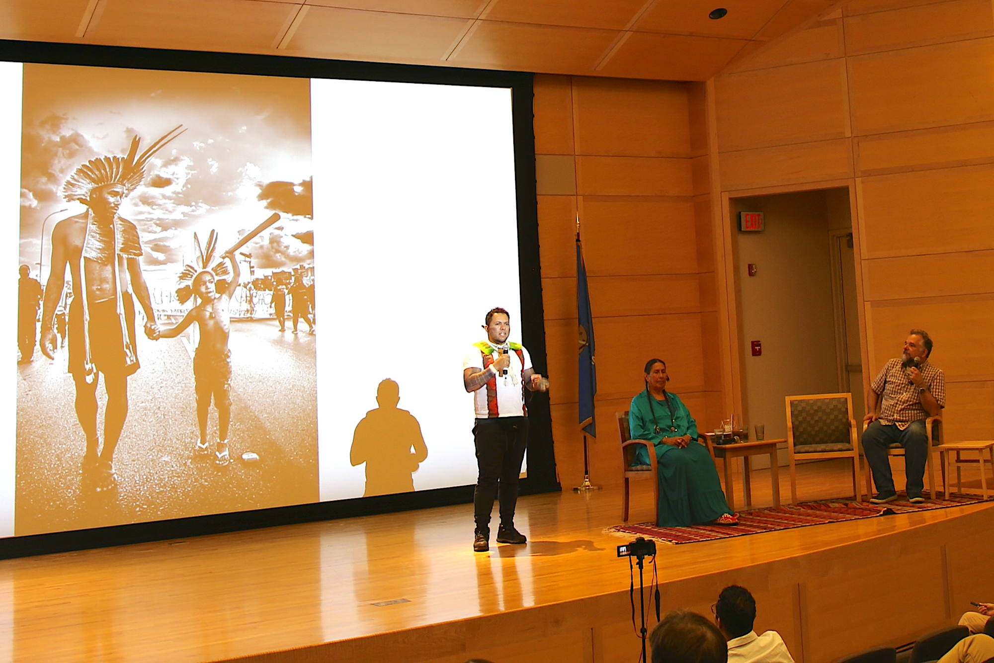 Speaker at Indigenous Dialogue event, fall 2023