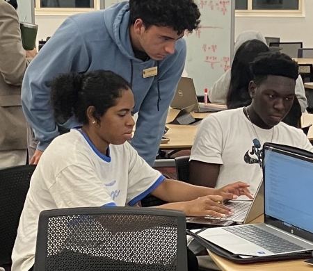 Students participating in an Engineering Study Night