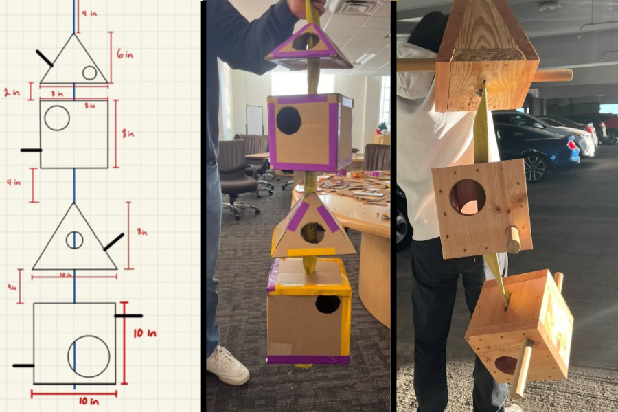 Iterative designs of a project creating a toy for macaws at the OKC zoo