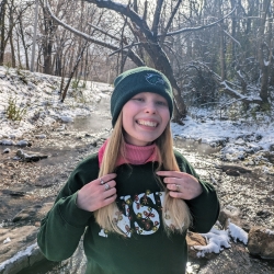 Vikky Stallings in the snow