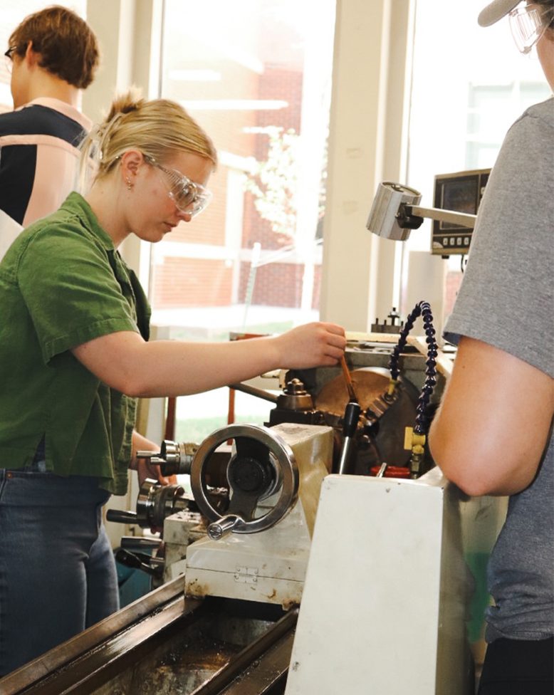 Students completing ISE project