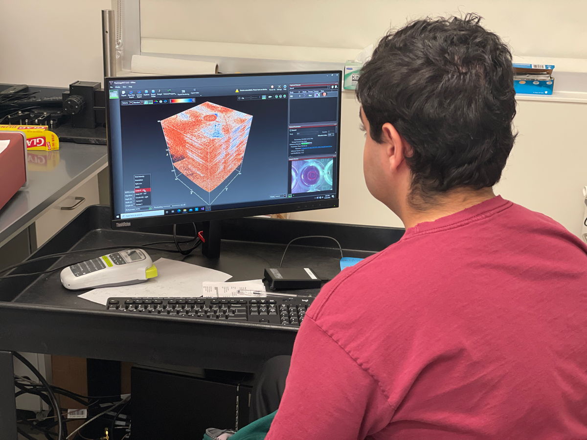 Undergraduate researcher Andy J. Keddissi