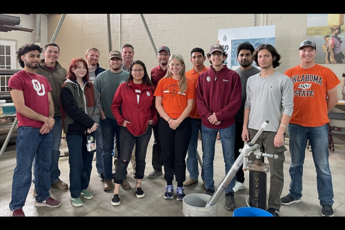 OU-OSU Students in group photo at Water4 in OKC