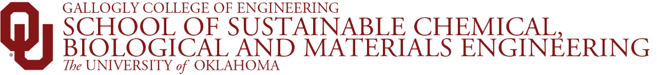 Interlocking OU, Gallogly College of Engineering, School of Sustainable Chemical, Biological, and Materials Engineering, 皇冠体育 website wordmark.