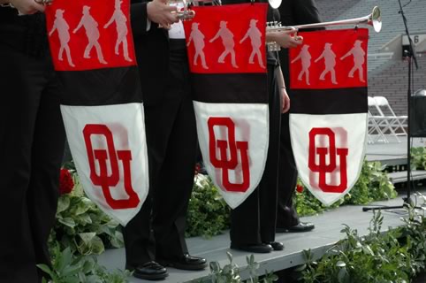 OU trumpet banners.