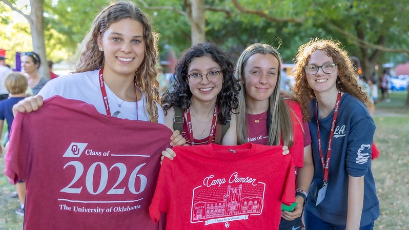 Students posing for Camp Crimson.