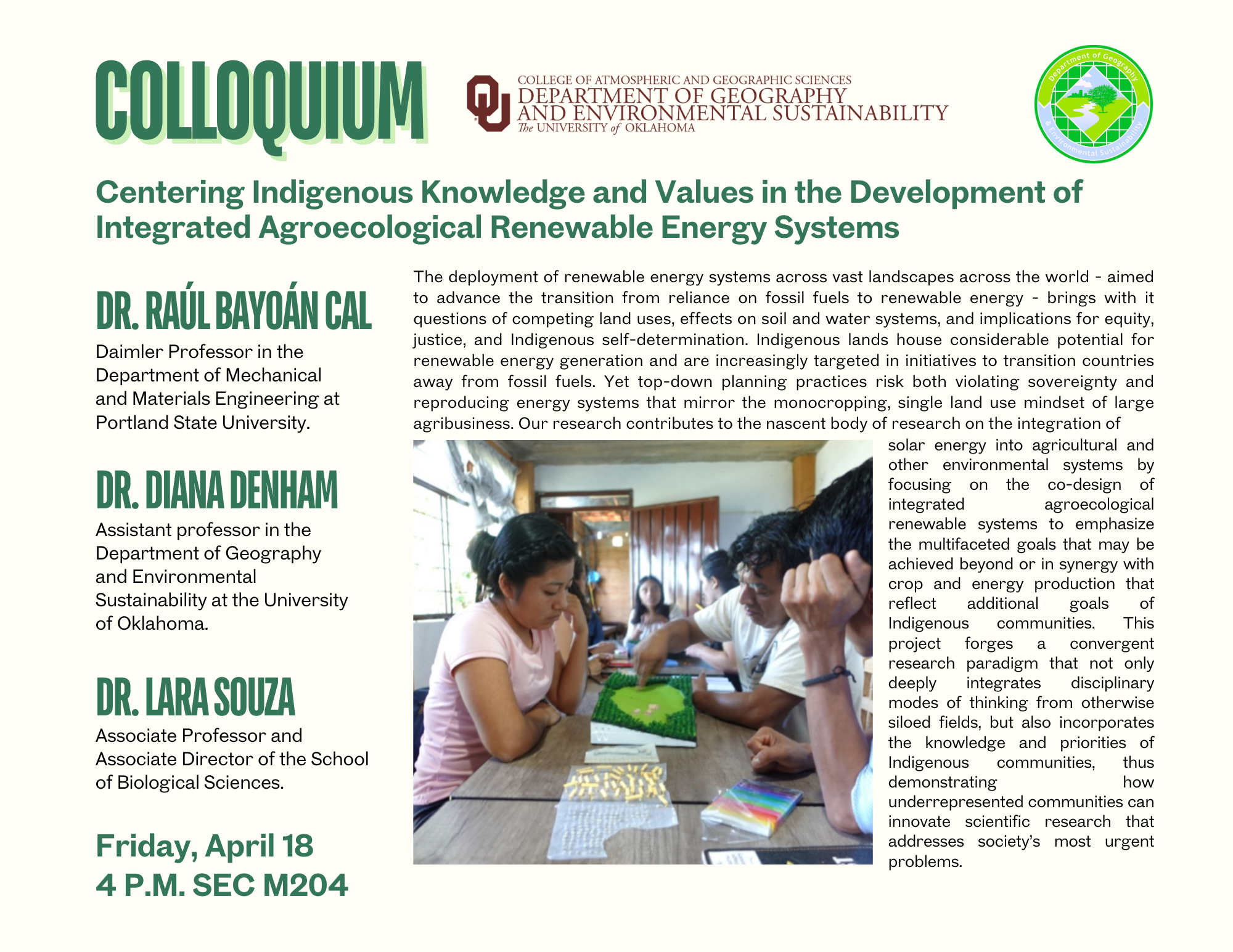 Colloquium: 