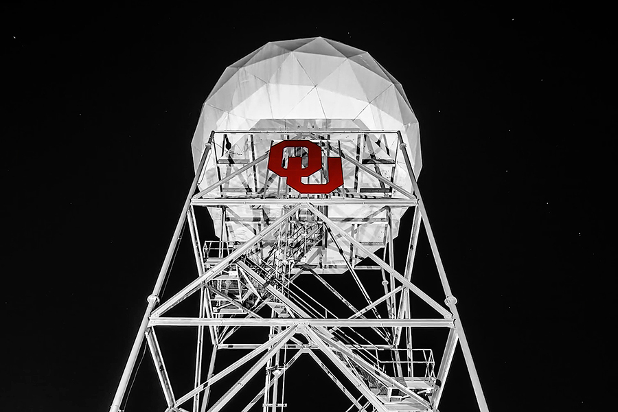 An OU radar tower.