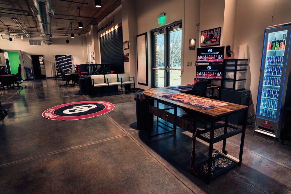 Check in desk of the OU Gaming & Esports Venue.