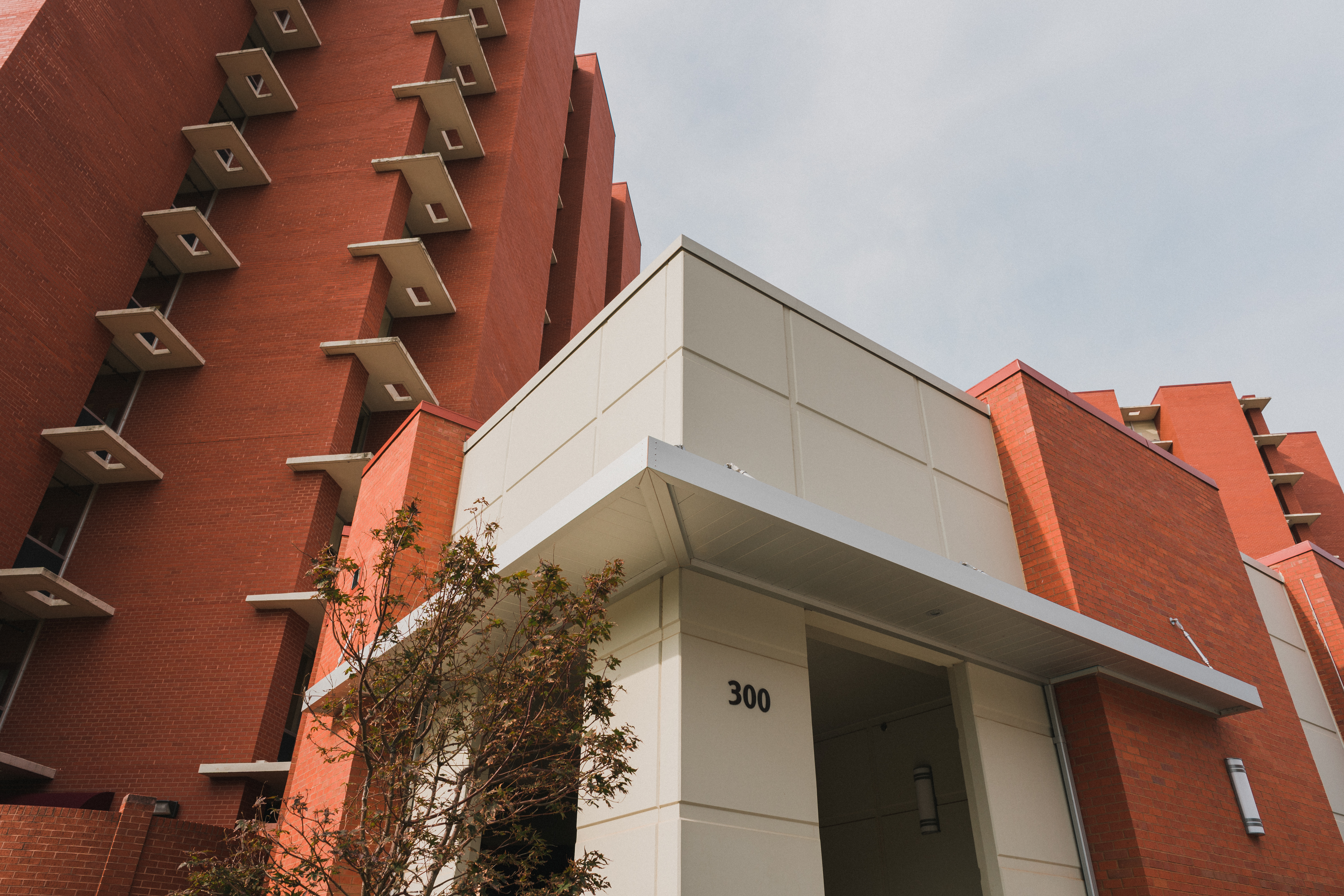 Walker Tower
Storm Shelter
severe weather 
tornado
residential
dorm
dormitory
exterior 
building
summer August 2018