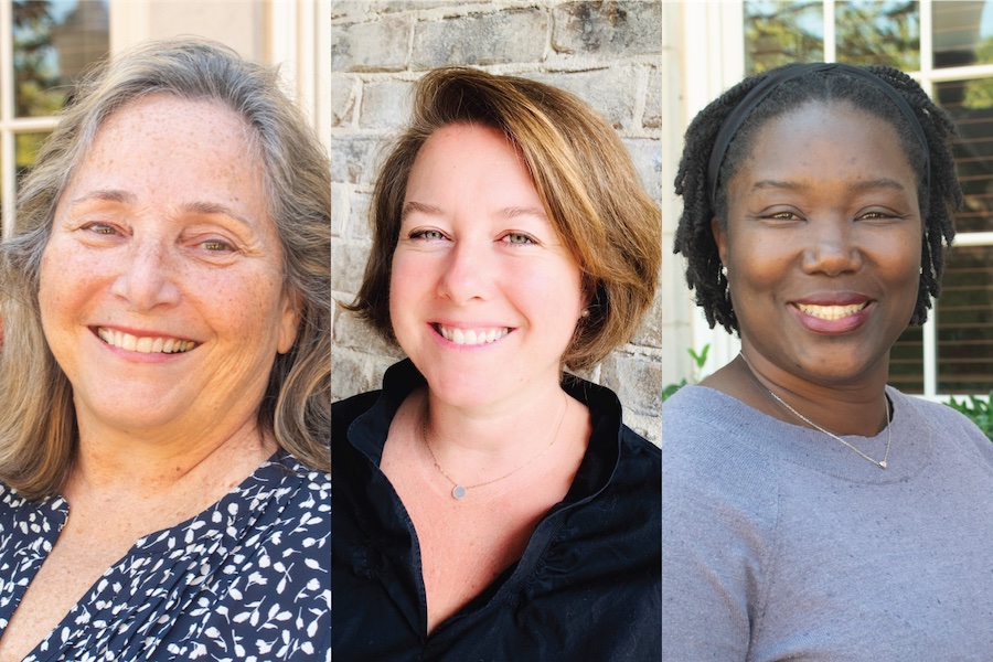 From left to right: Kathleen A. Brosnan, Ph.D., Emily Burns, Ph.D., and Kalenda Eaton, Ph.D..