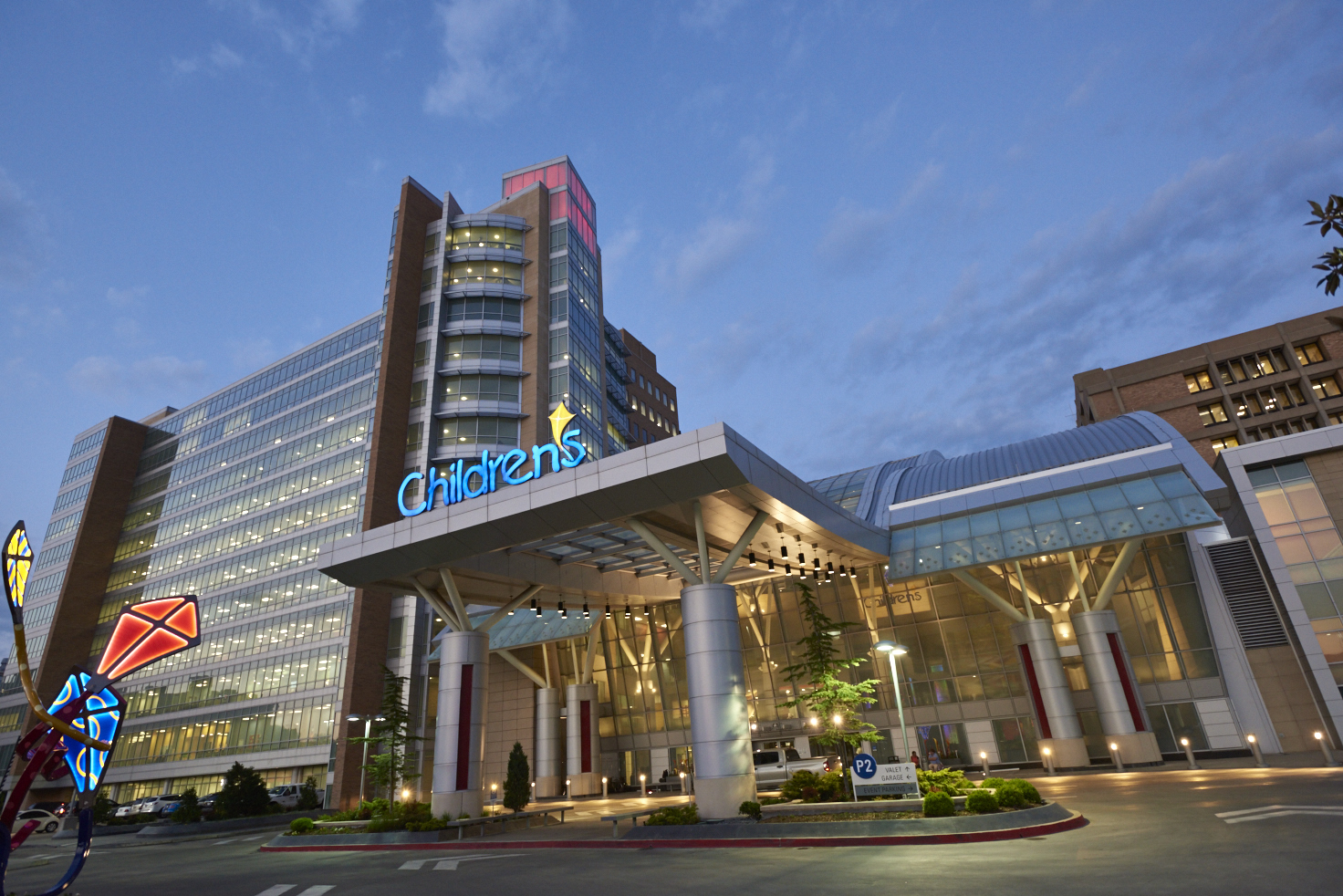 The exterior of the OU Children's Hospital.