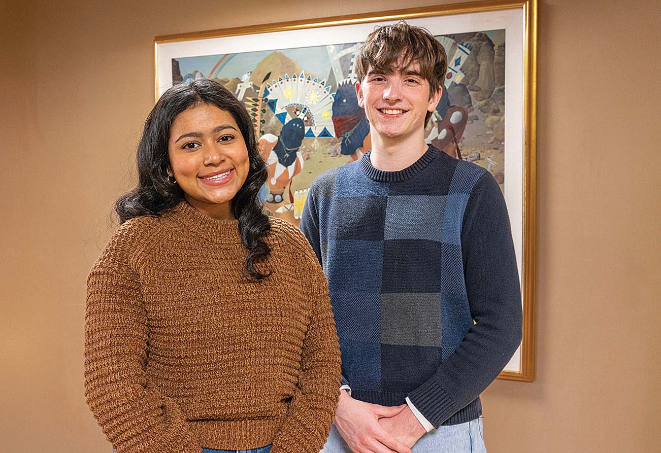 First-generation college students Anna Leesa Lopez, left, and JaLynn Yoakum.