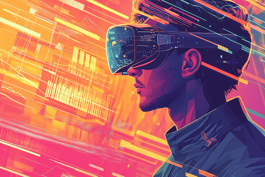 AI generated image representing XR technology 