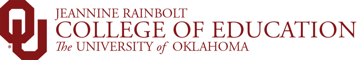 Interlocking OU, Jeannine Rainbolt College of Education, 皇冠体育 website wordmark