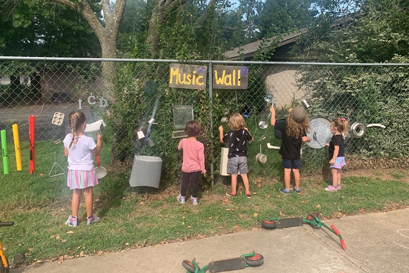 ICD kids at music wall