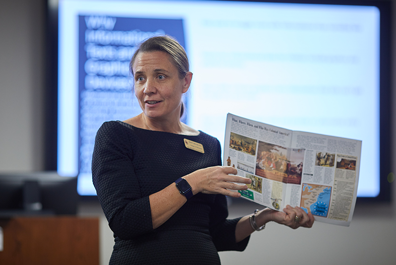 Kristy Brugar giving a lecture