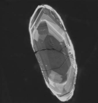 U-rich zircon crystal