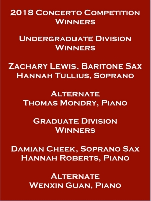 Concerto Competition Winners - November 2018