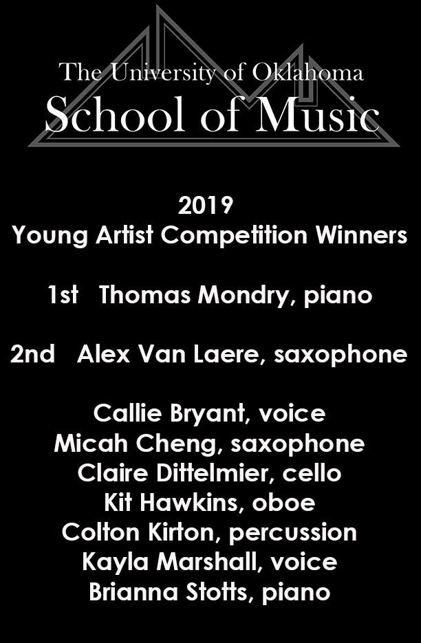 Young Artist Competition Winners - March 2019