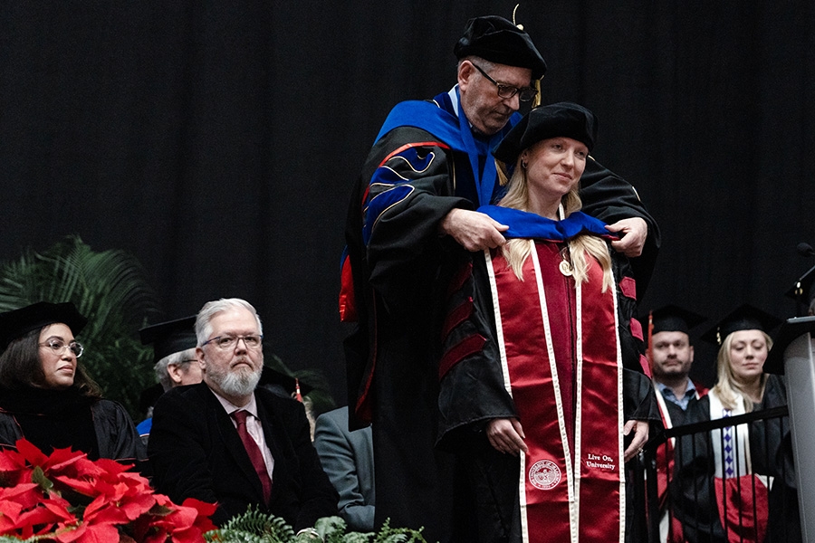 Graduates at Gaylord College Convocation