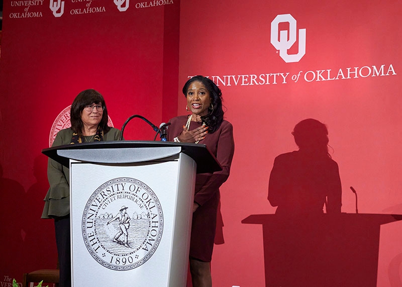 Carla Holmes and Sherry Kast during 2023 Evening of Celebration.