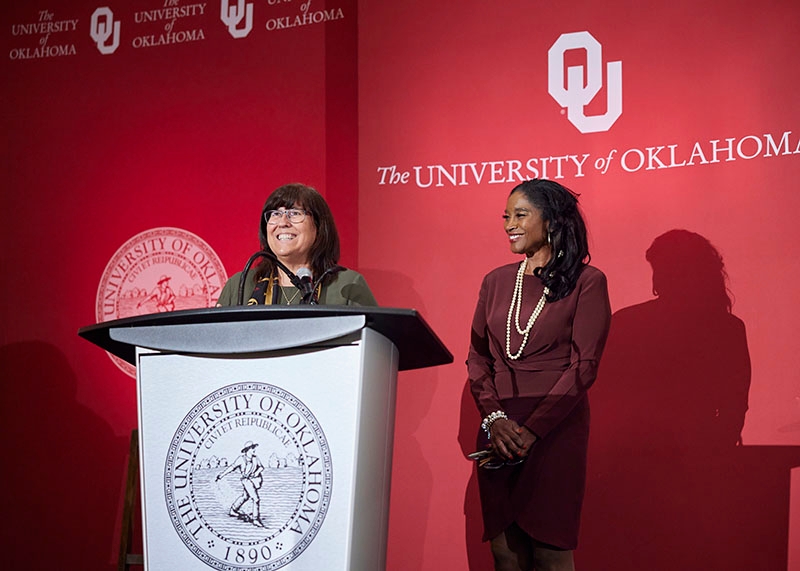 Sherry Kast and Carla Holmes during 2023 Evening of Celebration.