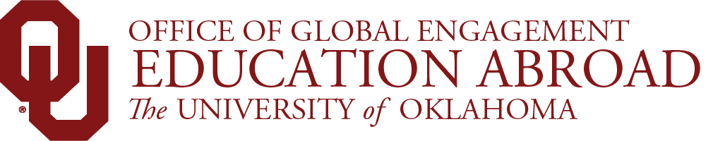 Interlocking OU, Office of Global Management, Education Abroad, 皇冠体育 website wordmark.
